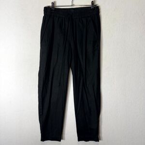 J. Crew Womens Black Drawstring Pants Linen Blend Size 2P